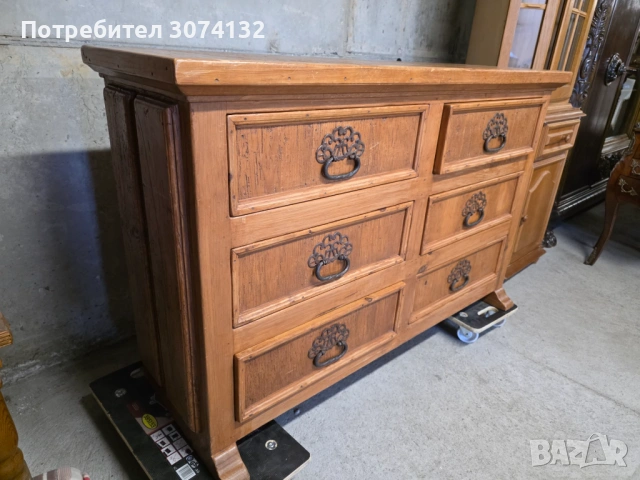 Контрабюфет изработен изцяло от масив, снимка 3 - Бюфети - 54208155