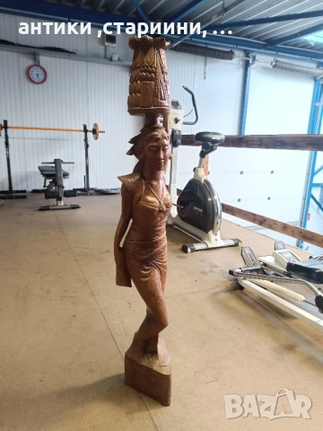 голяма дървена статуетка от масивно дърво!, снимка 12 - Статуетки - 52167017