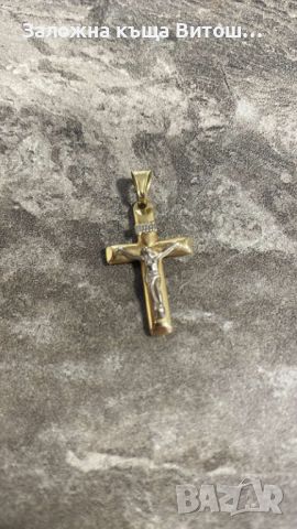 Златна висулка кръст 14к / 1.54 гр., снимка 1 - Колиета, медальони, синджири - 45209397