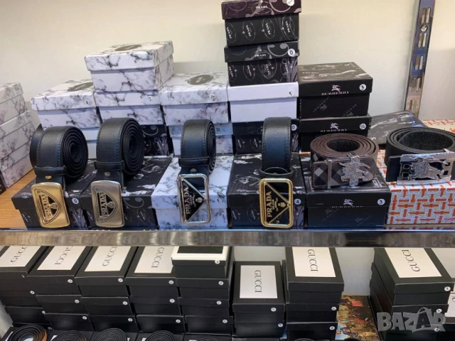 колани от естествена кожа в кутия louis vuitton gucci fendi , снимка 3 - Колани - 51151398