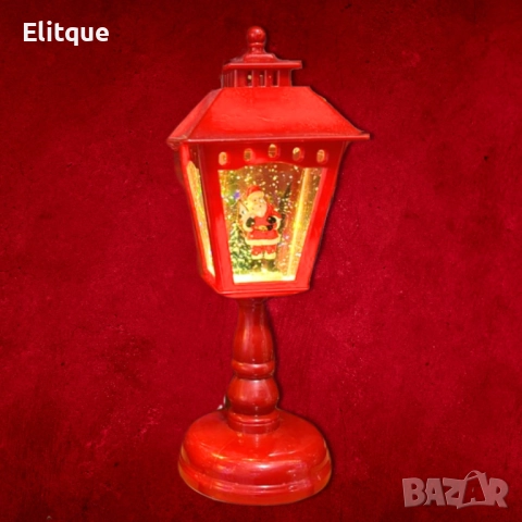 Коледен декоративен фенер с падащ сняг и светодиодно осветление, снимка 6 - Други стоки за дома - 52831792