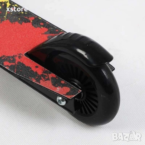 Усилена тротинетка за трикове с метална спирачка и гумени ръкохватки., снимка 6 - Детски велосипеди, триколки и коли - 52740644