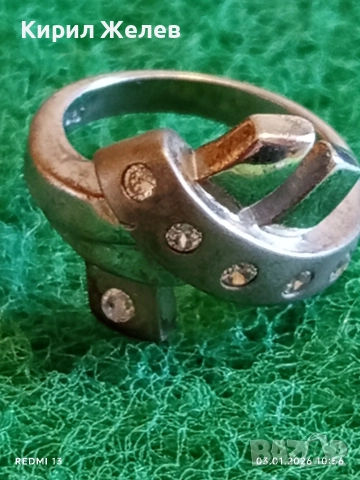 Нестандартен артистичен дизайн сребърен пръстен подходящ за ежедневието или като акцент 52646, снимка 4 - Пръстени - 52961369