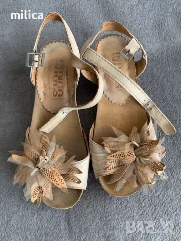 Сандали от естстествена кожа с  лек ток