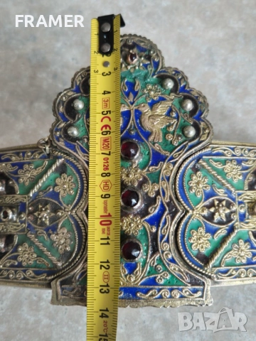 220 годишен възрожденски сребърен колан Беломорска Тракия Дедеагач пафти пафта, снимка 14 - Антикварни и старинни предмети - 51863953