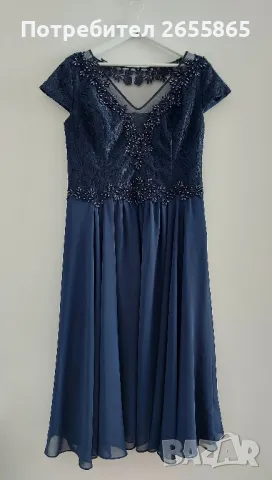 Официална рокля в синьо, снимка 5 - Рокли - 50396419