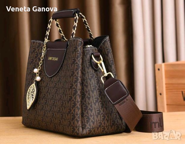 Кафява стилна дамска чанта, снимка 2 - Чанти - 45556247