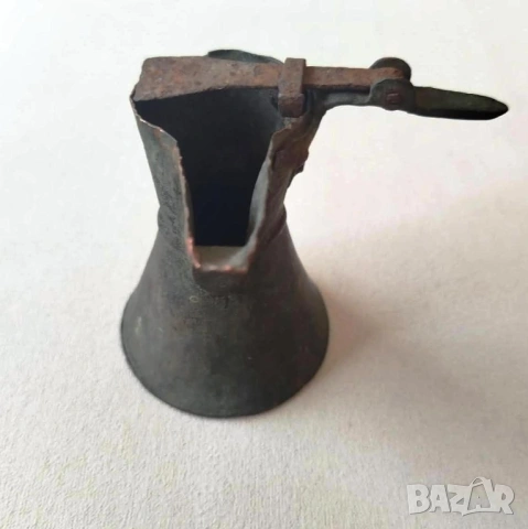 ПРОДАВАМ РЯДКО СТАРО ОСМАНСКО/ТУРСКО МЕДНО ДЖАЗВЕ ЗА КАФЕ, снимка 2 - Антикварни и старинни предмети - 53862595