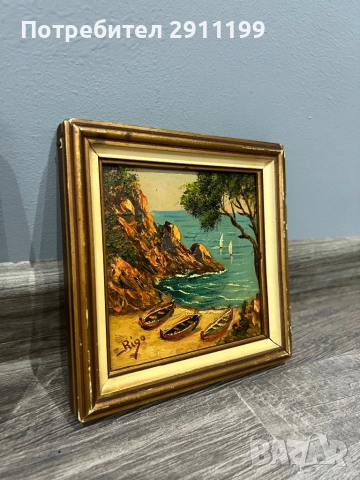 Малка маслена картина, комплект от три, снимка 7 - Картини - 52814096