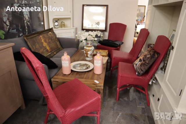 Комплект 4 броя ратанови стола, снимка 2 - Градински мебели, декорация  - 45572104