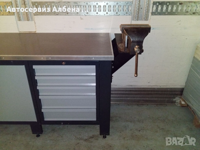 Метална работна маса за автосервиз - Инструментален шкаф, шлосерски метални маси, снимка 2 - Други инструменти - 44279194