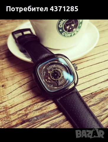 мъжки автоматичен часовник тип скелетон, снимка 2 - Мъжки - 53113375