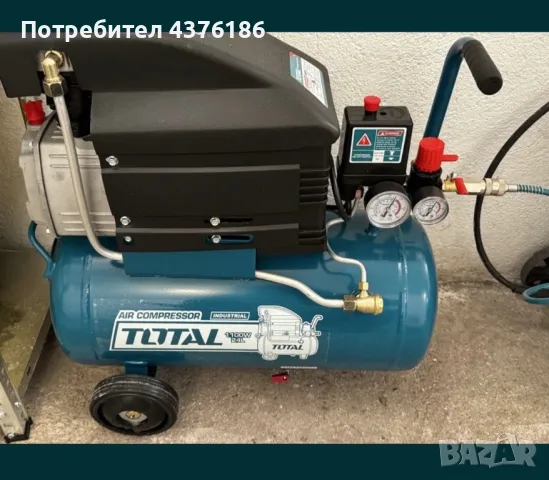 Продавам чисто нов компресор TOTAL 24л  с 2 години гаранция, снимка 1 - Компресори - 48966510