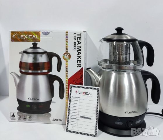 Електрически чайник от неръждаема стомана Lexical LTM-0860, 2 в 1, снимка 4 - Други - 46101620