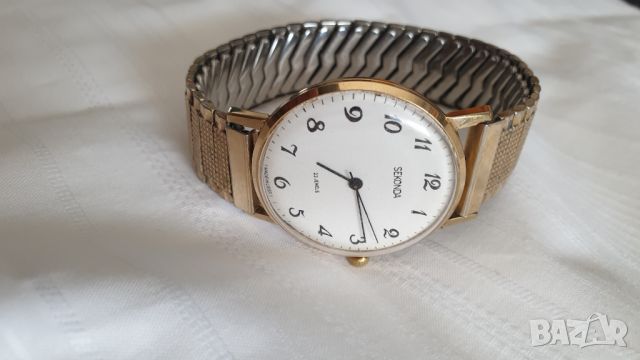Мъжки позлатен механичен часовник Sekonda 23 Jewels, снимка 6 - Мъжки - 46432502