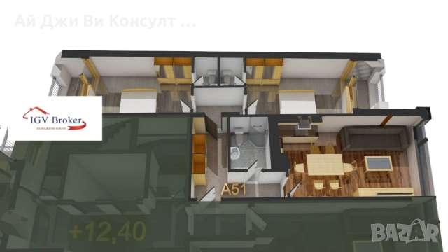 Тристаен апартамент в Дружба 1, снимка 15 - Апартаменти - 51962168