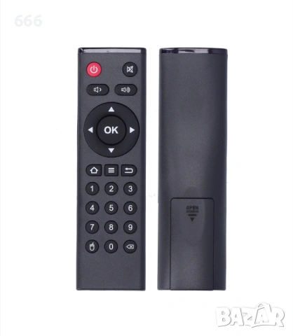 Дистанционно управление TX6, AMRINUGL, Съвместимо с Android TV Box, ABS, 10m радиус, Черен