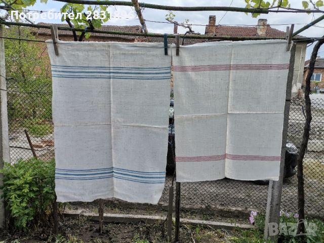 Продавам ръчно тъкани кърпи от лен и памук. , снимка 1 - Антикварни и старинни предмети - 45451994