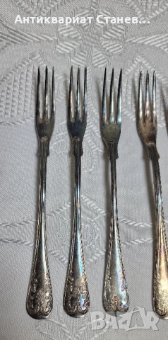 Комплект малки посребрени вилички , снимка 2 - Прибори за хранене, готвене и сервиране - 52305042