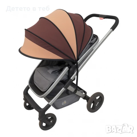 Сенник за количка сфера универсален, Бежово с кафяво, снимка 1