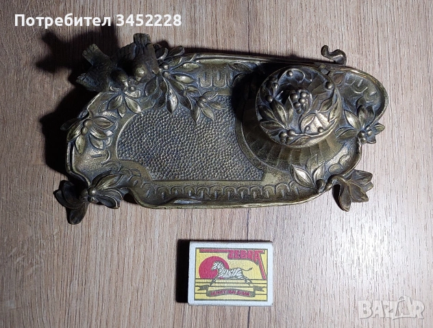 мастилница Франция винтидж бронз за ценители , снимка 10 - Антикварни и старинни предмети - 53054674