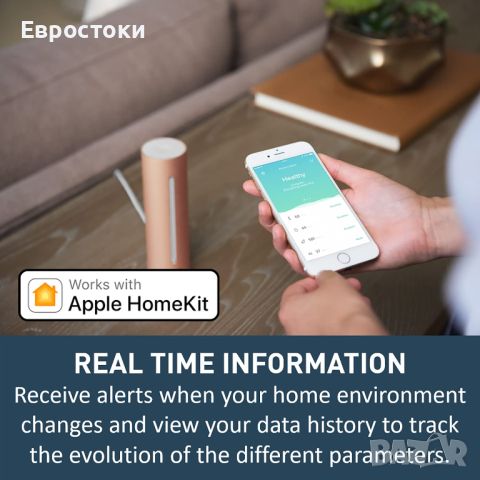 Netatmo Интелигентен вътрешен въздушен монитор. Смарт детектор за качество на въздуха, снимка 10 - Друга електроника - 46145430