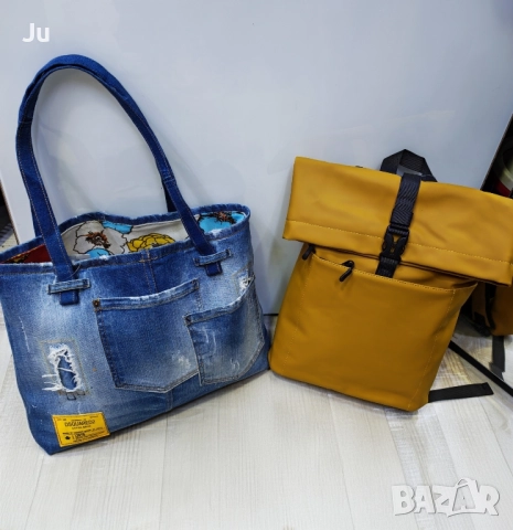 Дънкова чанта тип торба деним лека и удобна Нова!! , снимка 3 - Чанти - 48790970