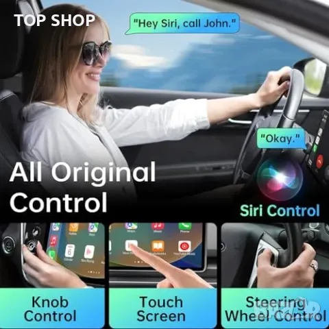 Нов Безжичен CarPlay адаптер - Plug & Play за автомобили 2017+ коли, снимка 8 - Друга електроника - 49892856