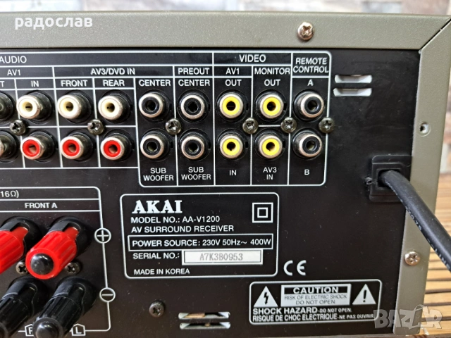 Akai  AA-V1200, снимка 9 - Ресийвъри, усилватели, смесителни пултове - 53632565