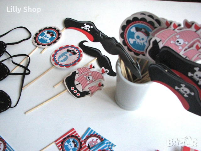 Покани, банер за рожден ден, Пирати / Pirates, снимка 3 - Декорация - 53224464