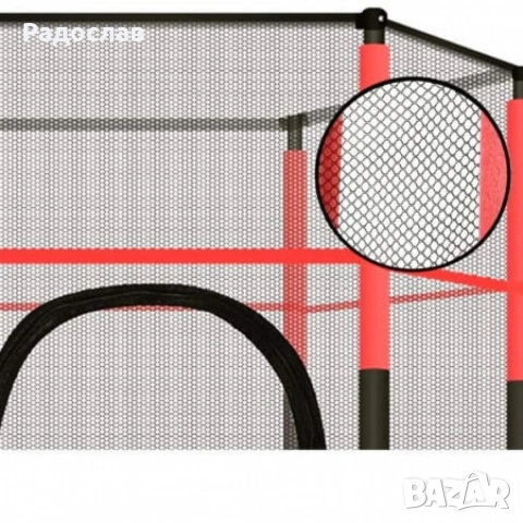Мини батут с мрежа за безопасност – Компактен и забавен избор за деца., снимка 2 - Други стоки за дома - 53090642