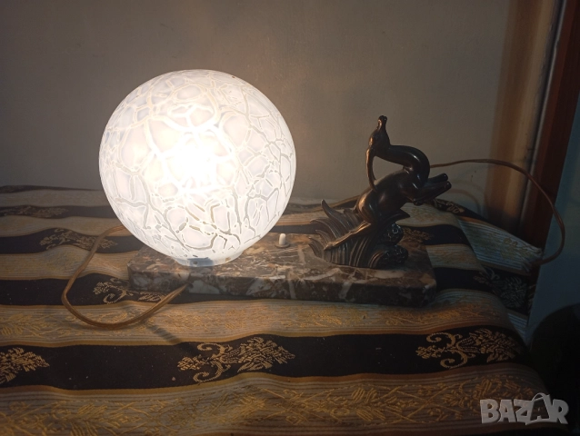 Настолна лампа арт деко, снимка 6 - Настолни лампи - 52470846