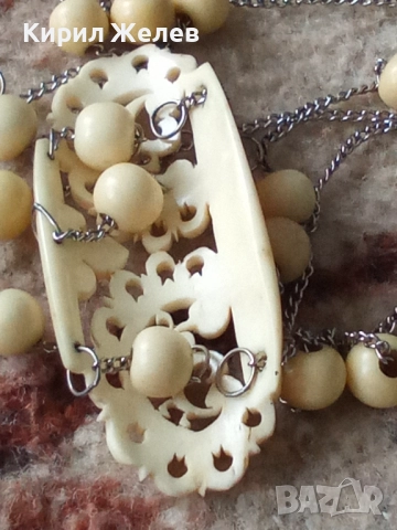 Колие дамско от слонова кост 51941, снимка 4 - Колиета, медальони, синджири - 52195853