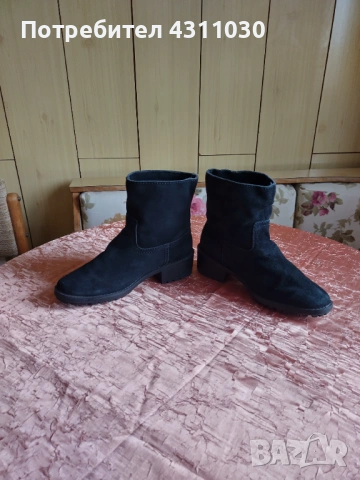 Дамски боти Кaren Scott естествен велур 39 номер, снимка 5 - Дамски боти - 53427893