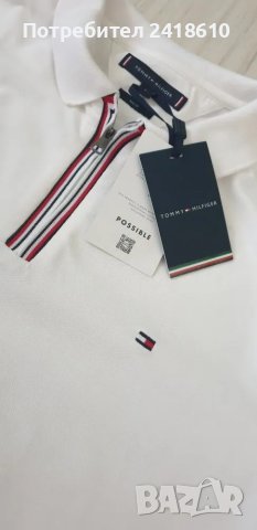 Tommy Hilfiger Zip Pique Cotton Slim Fit Mens Size L НОВО! ОРИГИНАЛ! Мъжка Тениска!, снимка 1