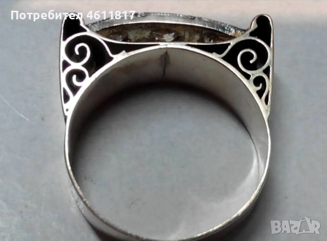 Стар златен пръстен с диаманти, снимка 6 - Пръстени - 52176793