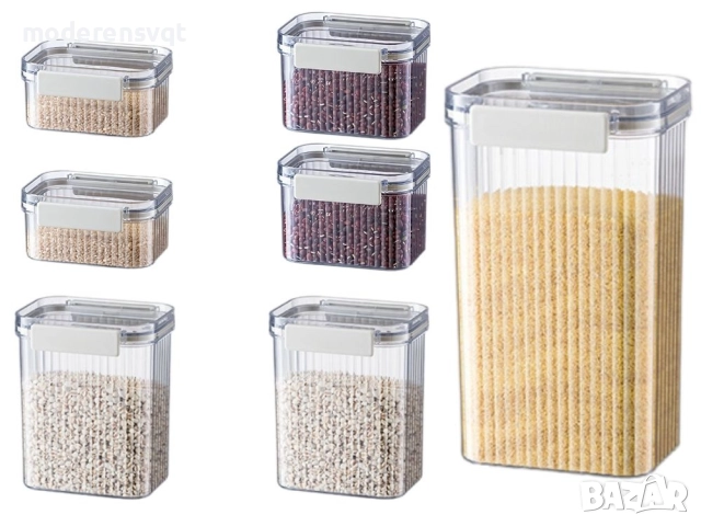 Комплект 7 части кухненски контейнери за храна с уплътнител, снимка 6 - Кутии за храна - 51924381