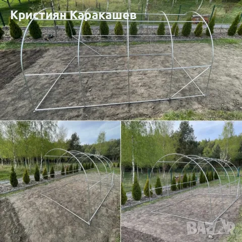 ТУНЕЛНА ОРАНЖЕРИЯ С РАЗМЕРИ 4х2.5х2 МЕТРА И 8 ПРОЗОРЕЦА (10 m2), снимка 6 - Оранжерии - 49737797