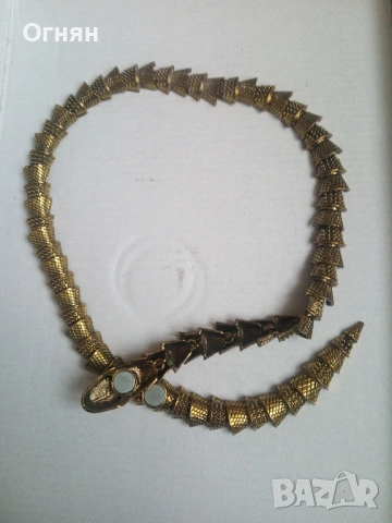 Гердан. Колие. Бижу -с форма на змия, снимка 5 - Колиета, медальони, синджири - 54013958