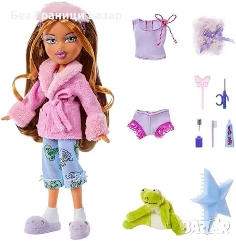 Нов Bratz Yasmin - комплект кукла Slumber Party с аксесоари играчка дете, снимка 2 - Кукли - 47369053