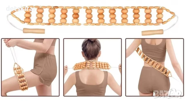 дървен въжен масажор за гръб, врат и бедра, снимка 6 - Други спортове - 51307593