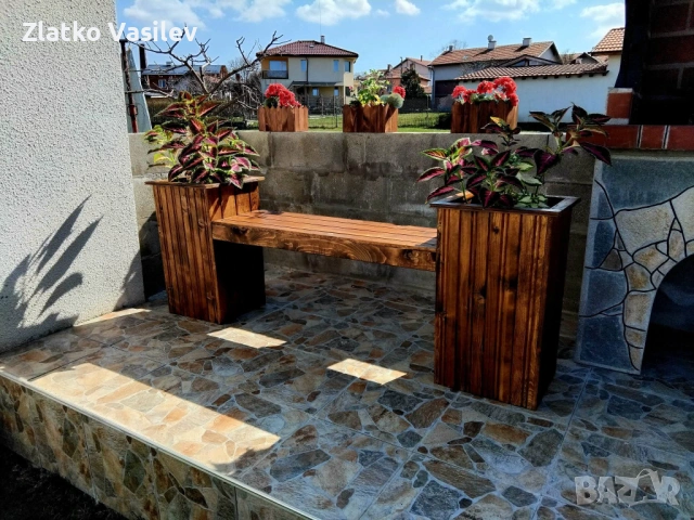 Пейката с две кашпи , снимка 8 - Вази - 53926985