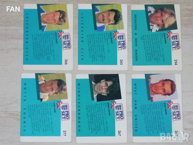 Комплект карти от английската лига от серията PRO SET - сезон 1990/91, снимка 2 - Фен артикули - 48548401