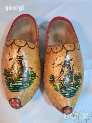 винтидж холандски дървени обувки сабо 32/2, снимка 2 - Антикварни и старинни предмети - 53081878