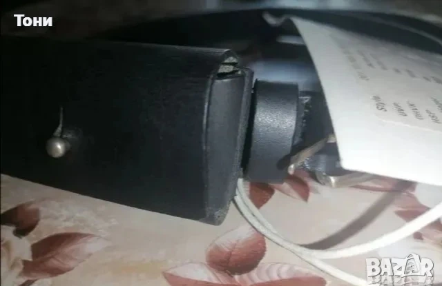 S.Oliver Оригинал Нов Мъжки Колан с Мини Портмоне от Естествена Кожа с Етикет 90см , снимка 5 - Колани - 53729253