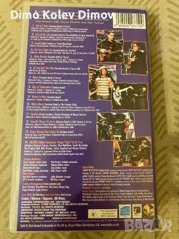 Santana Live VHS Hifi Видео Касета. Запечатана чисто нова!, снимка 2 - Други музикални жанрове - 50244657