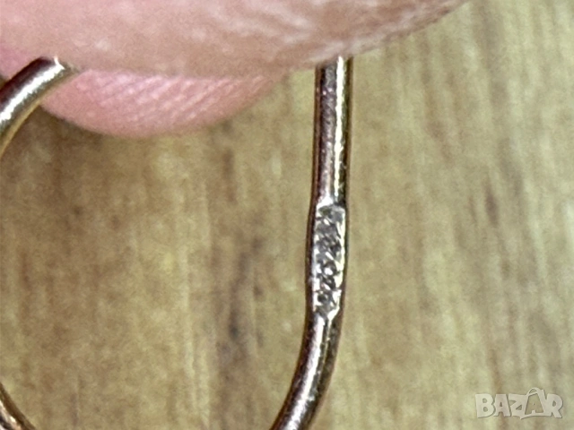 позлатени сребърни руски обеци с рубини, снимка 7 - Обеци - 53784762