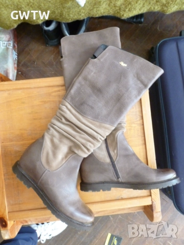 Ботуши от естествена кожа със скрита платформа, снимка 10 - Дамски ботуши - 51876397