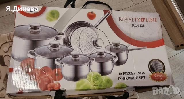 Комплект тенджери от 12ч с двойно дъно