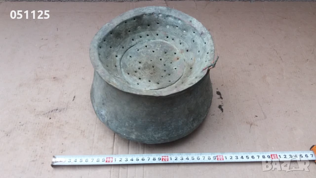 ковано възрожденско бакърче за вино с цедка , снимка 2 - Антикварни и старинни предмети - 50596590